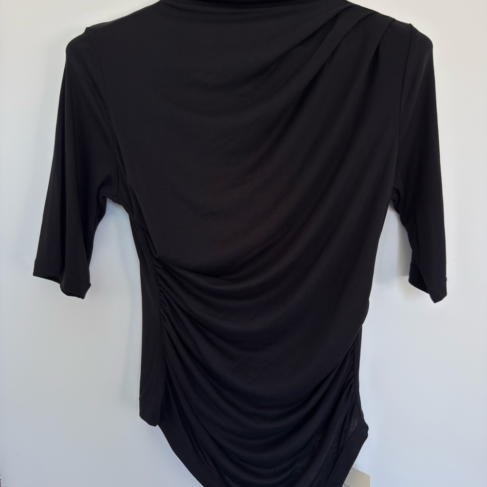 HALARA Black Ruched Women's Blouse